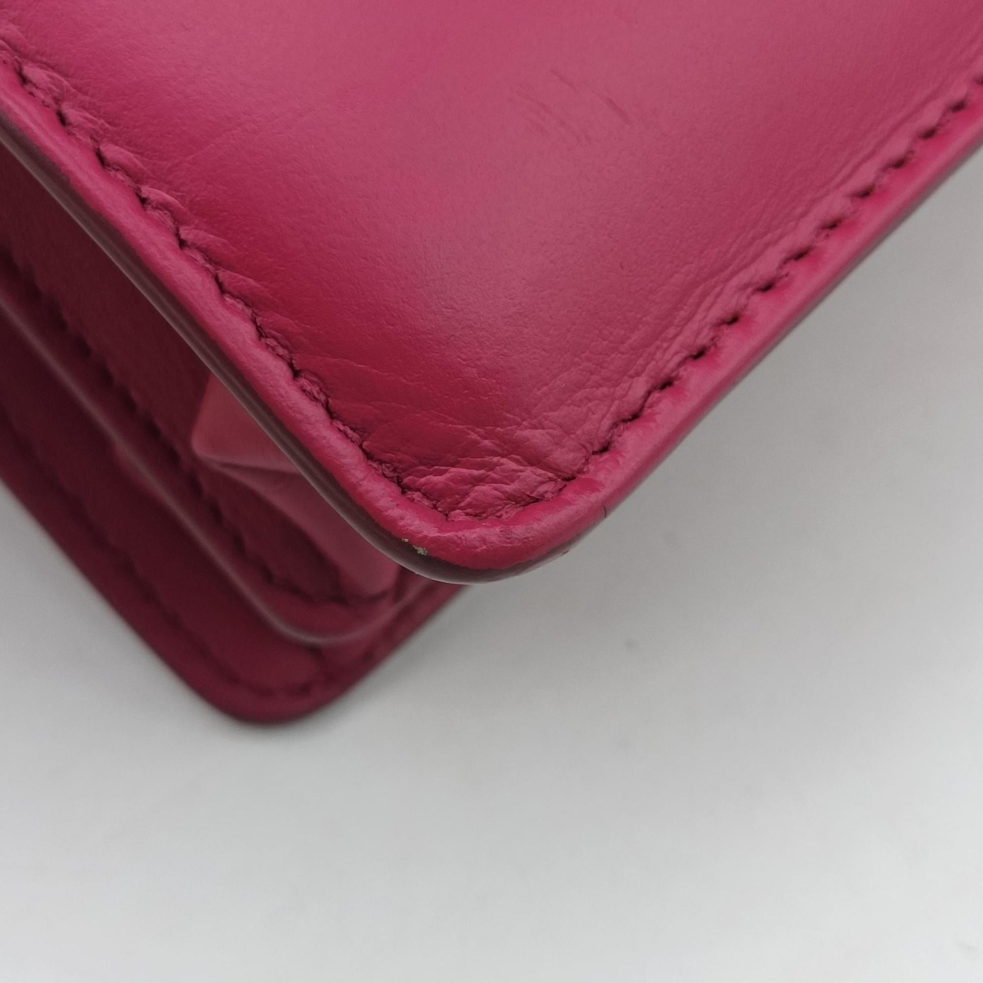 Pre-owned Ferragamo Thalia Rose Leather  shoulderbag | stylenewstar