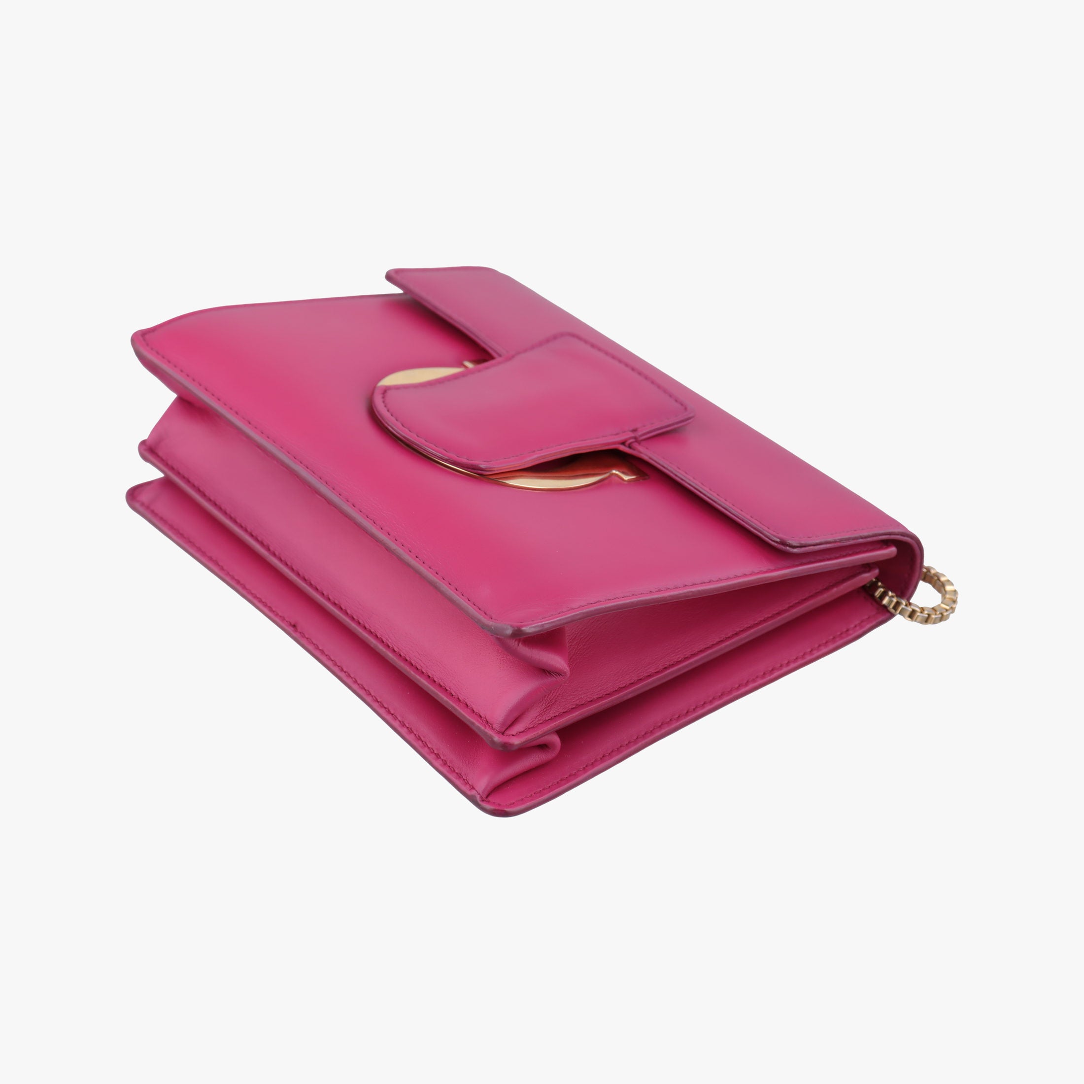 Pre-owned Ferragamo Thalia Rose Leather  shoulderbag | stylenewstar