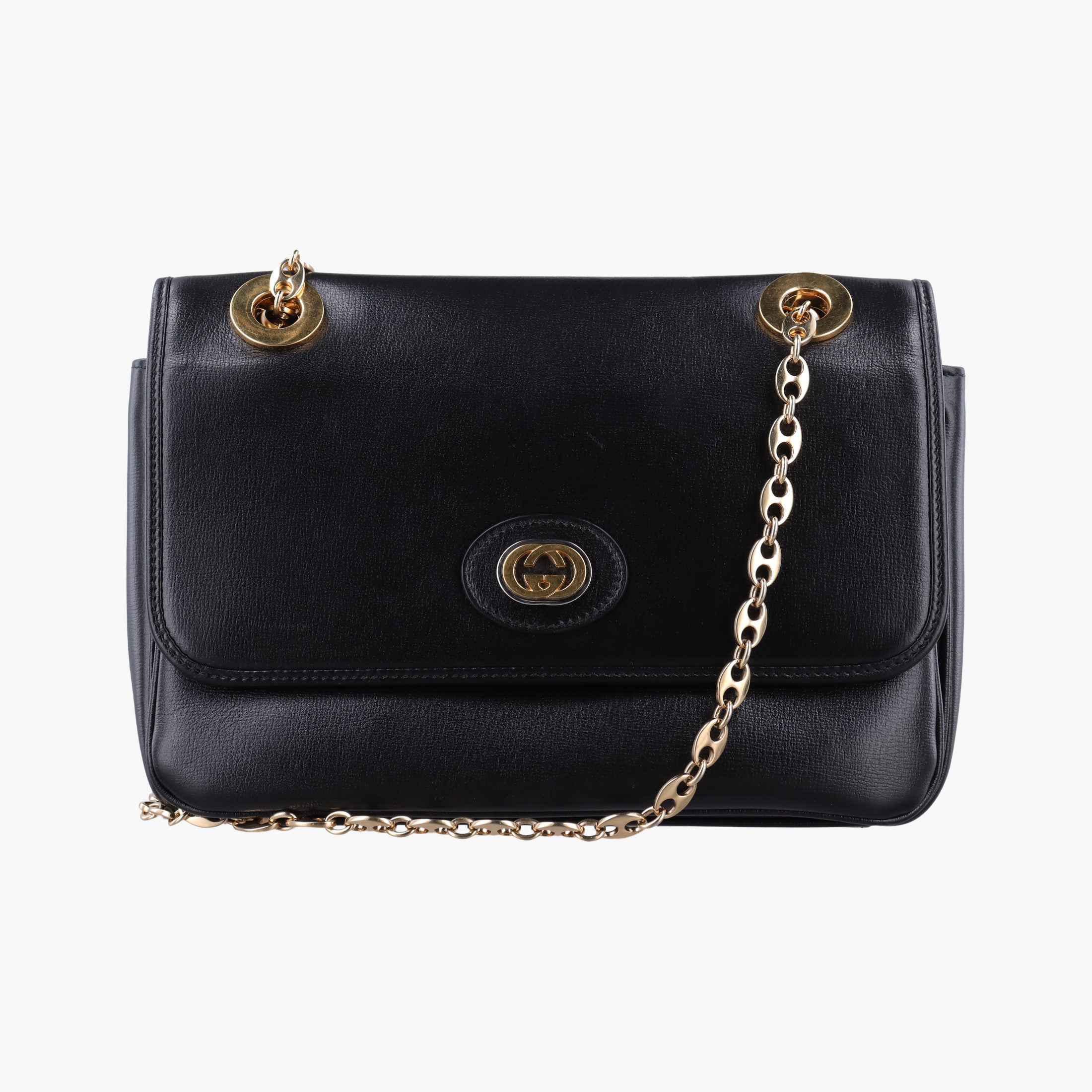 Vintage Gucci Marina Black Leather 576421 shoulderbag | stylenewstar