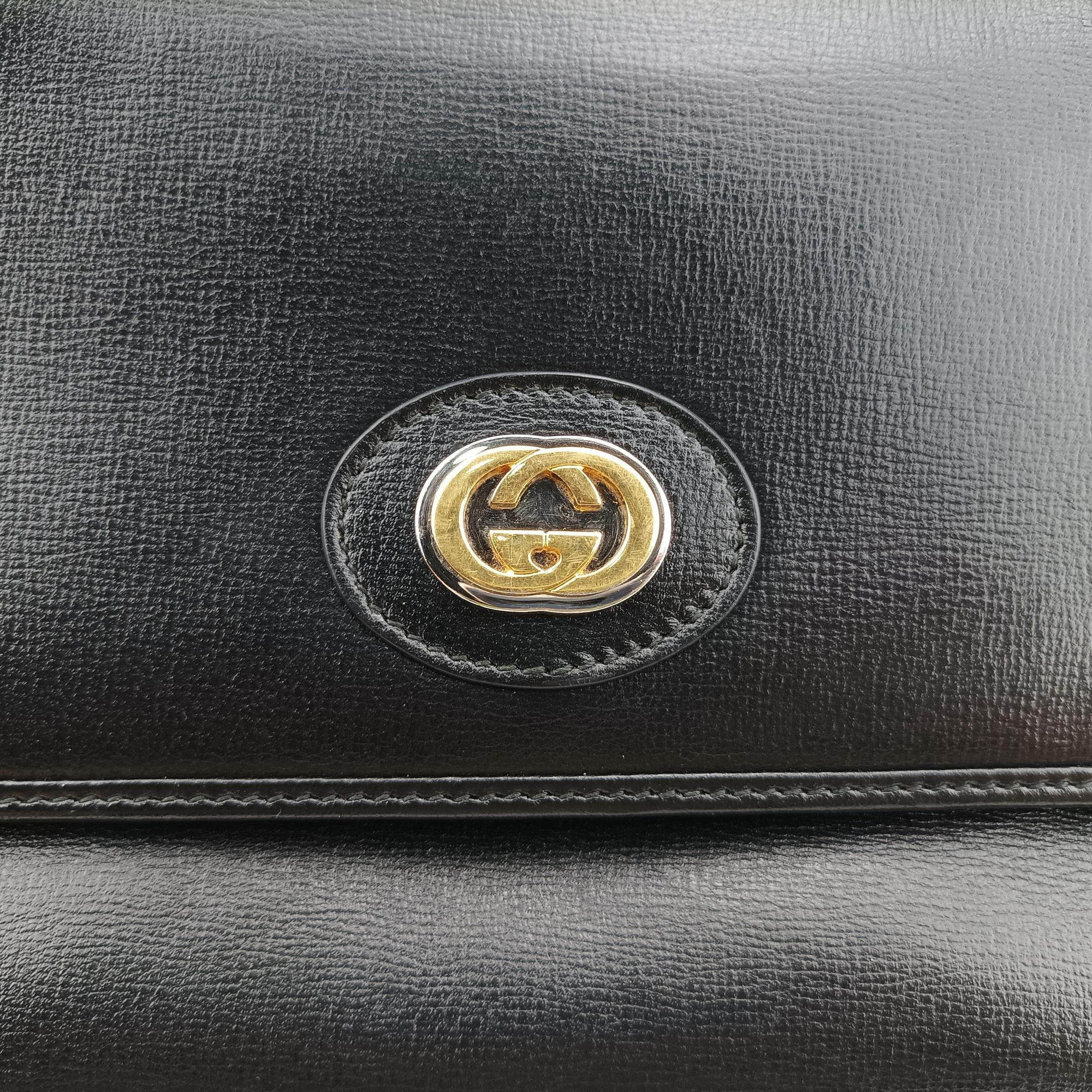 Vintage Gucci Marina Black Leather 576421 shoulderbag | stylenewstar