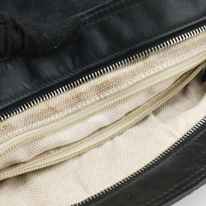 Pre-owned Gucci GG Canvas Black Leather×Canvas 308930 shoulderbag | stylenewstar