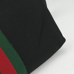 Pre-owned Gucci Sherry Line Black×Red×Green canvas 387111 shoulderbag | stylenewstar