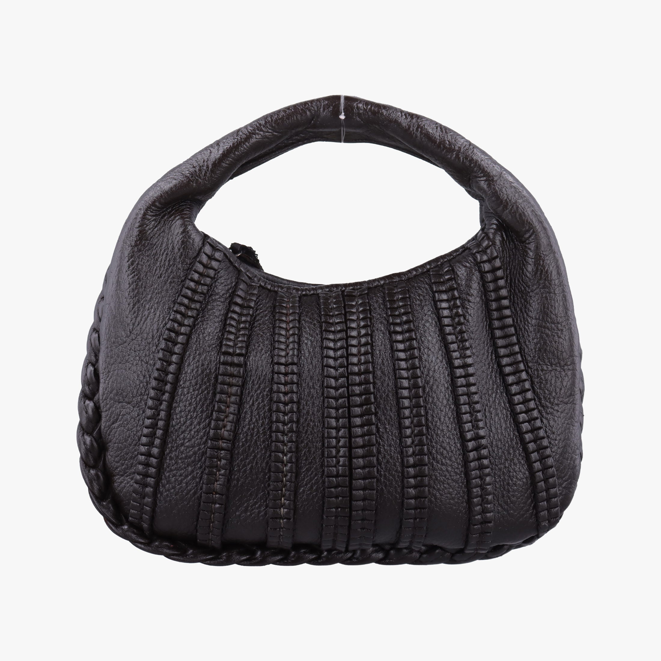 Pre-owned Bottega Veneta Mini Dune Veneta Hobo Brown leather  handbag | stylenewstar