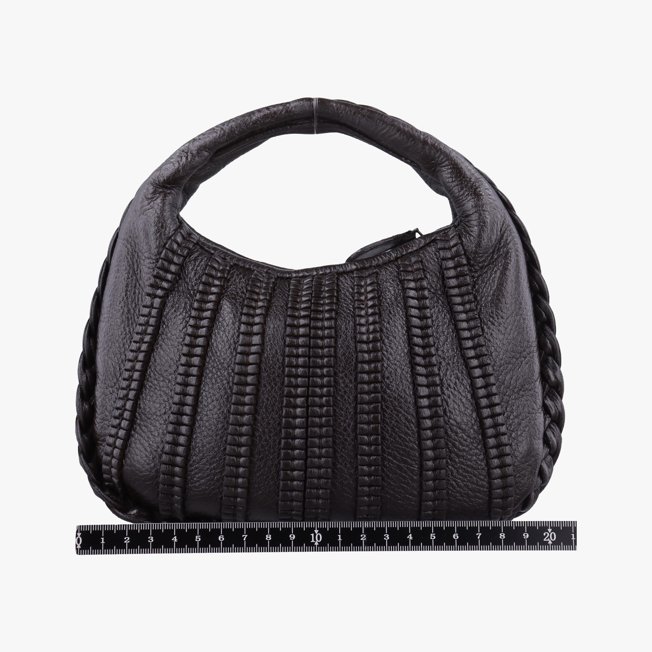 Pre-owned Bottega Veneta Mini Dune Veneta Hobo Brown leather  handbag | stylenewstar