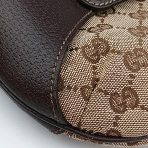 Pre-owned Gucci Amalfi bamboo Brown×Beige canvas×leather 154378 shoulderbag | stylenewstar