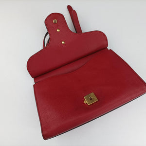 Pre-owned Gucci GG Marmont Red Leather 442622 shoulderbag | stylenewstar