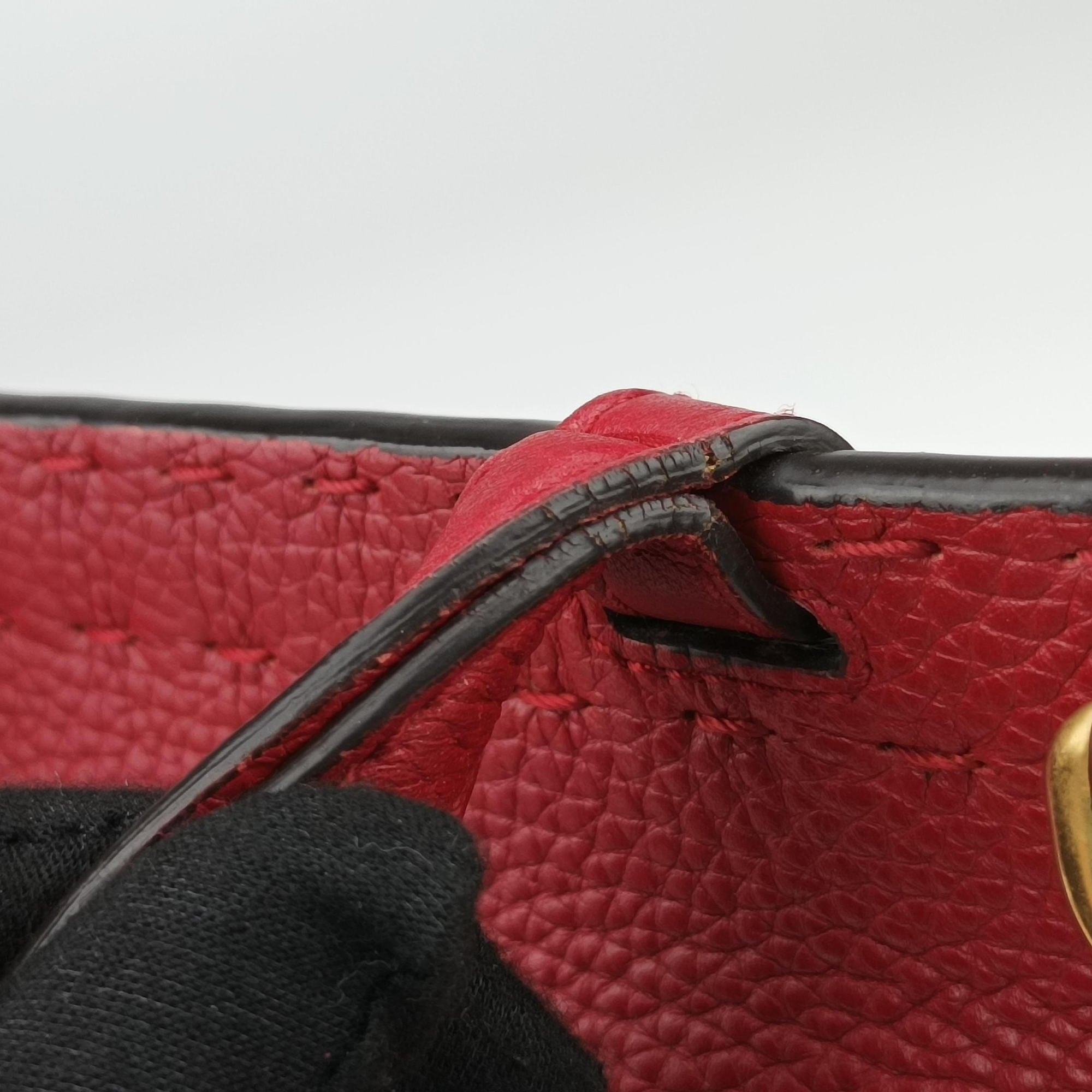 Pre-owned Gucci GG Marmont Red Leather 442622 shoulderbag | stylenewstar