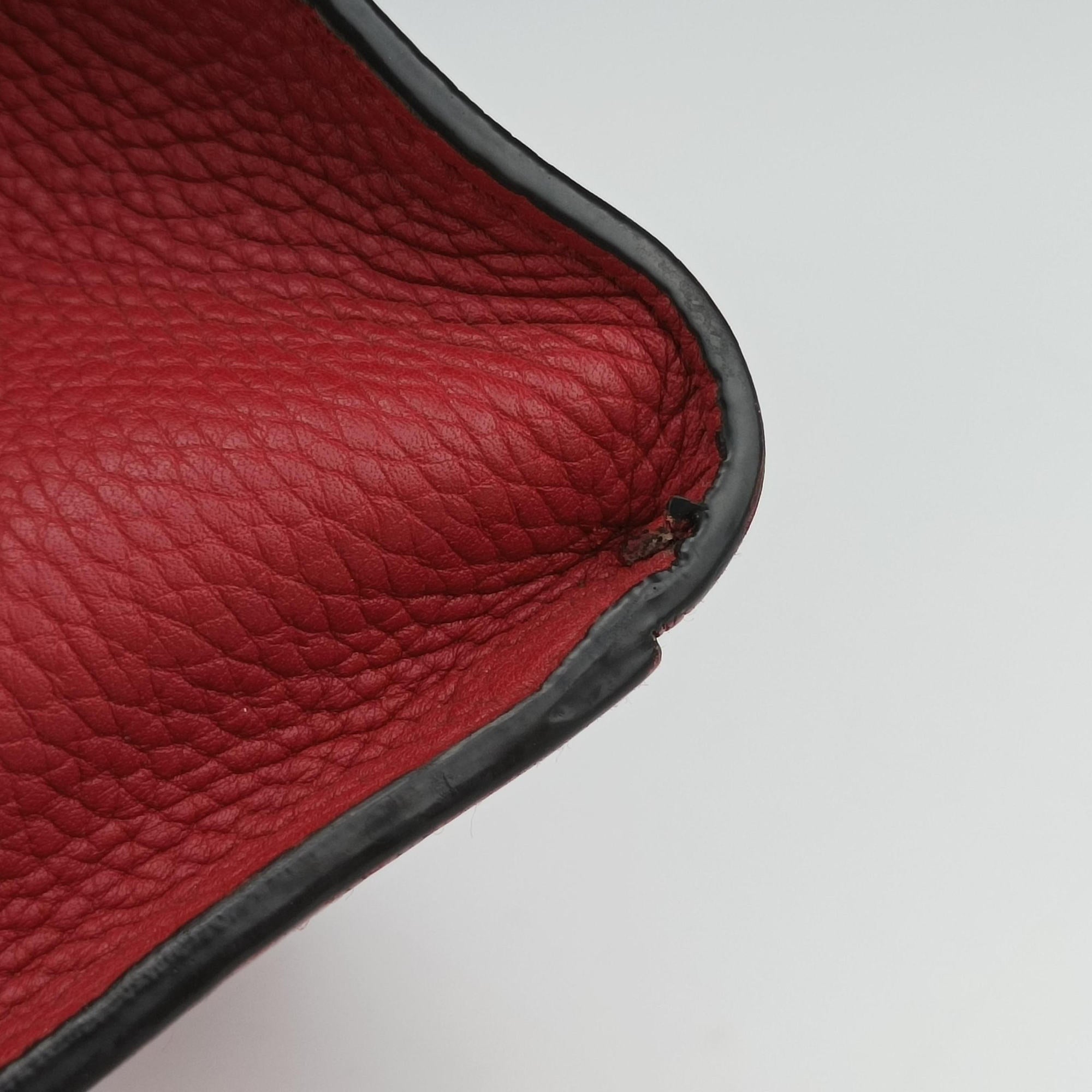 Pre-owned Gucci GG Marmont Red Leather 442622 shoulderbag | stylenewstar