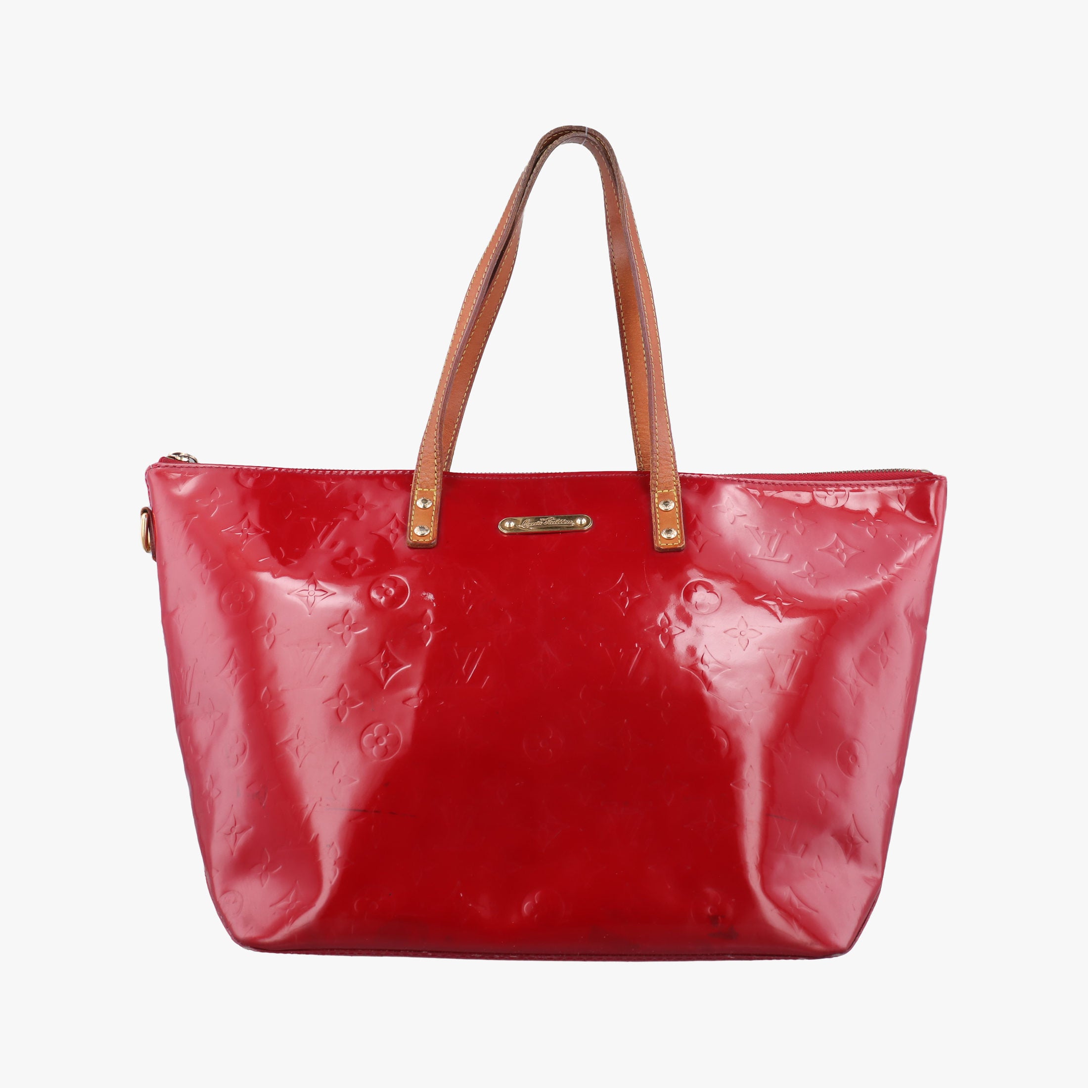 Pre-owned Louis Vuitton Bellevue GM Pomme d'Amour Vernis M93587 handbag | stylenewstar