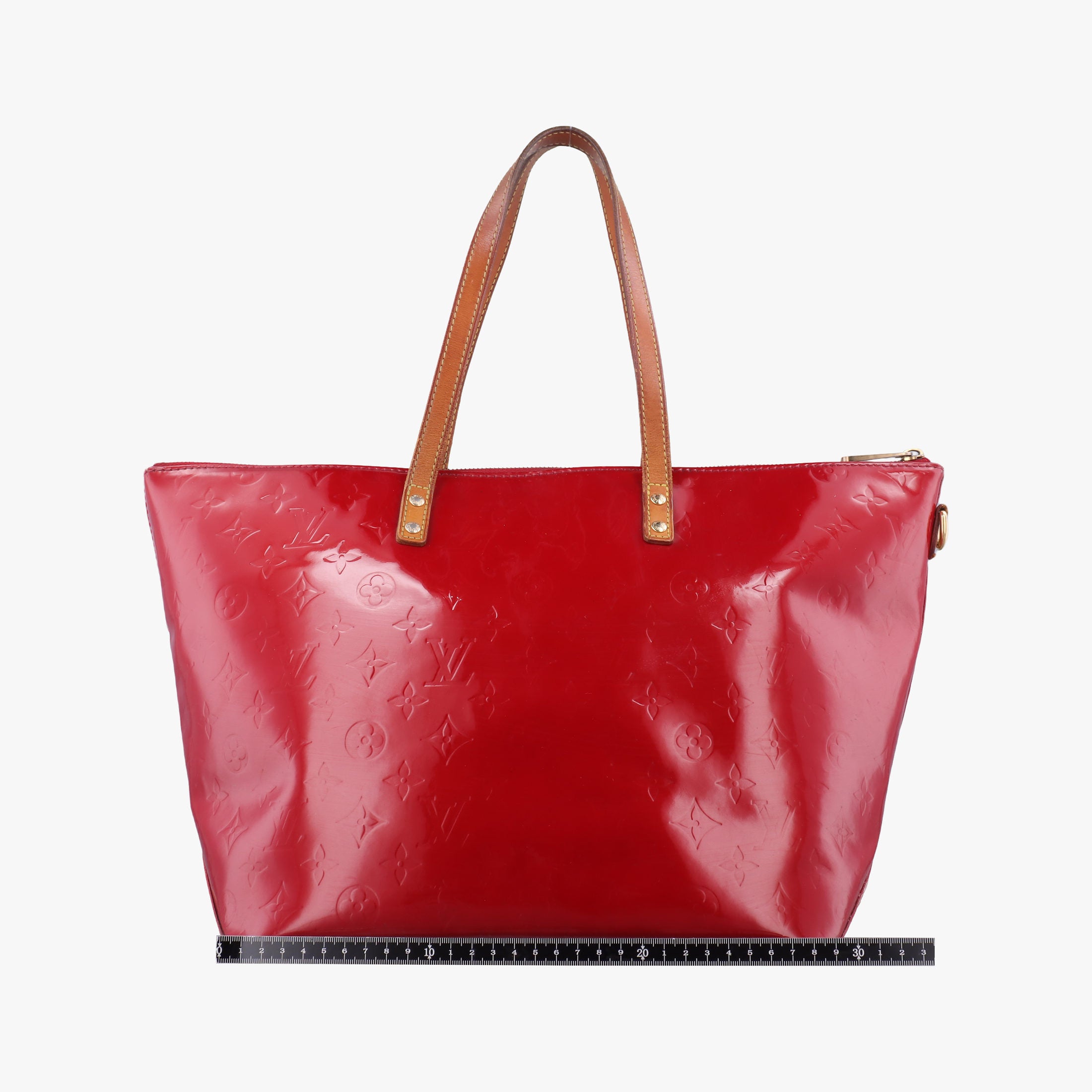 Pre-owned Louis Vuitton Bellevue GM Pomme d'Amour Vernis M93587 handbag | stylenewstar