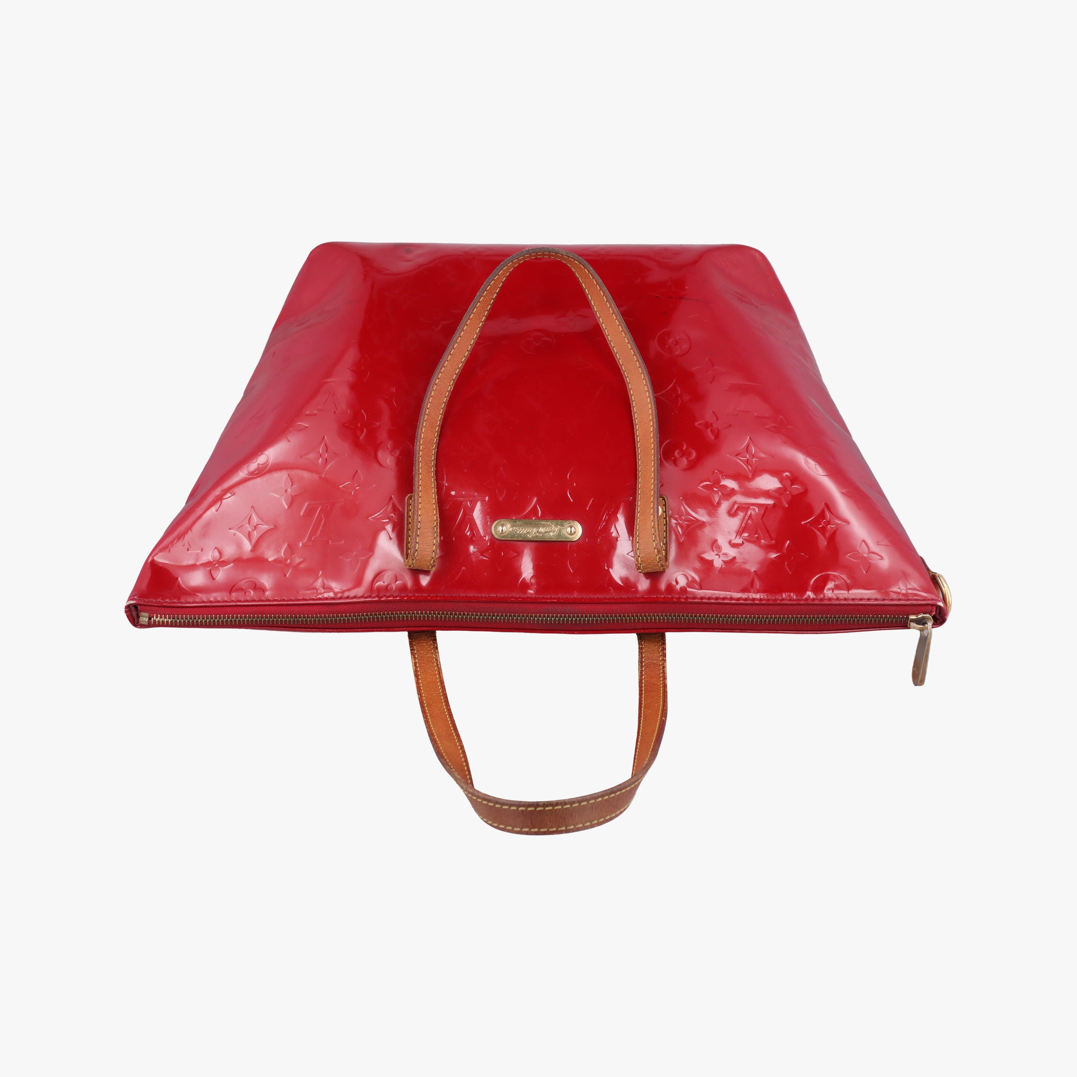 Pre-owned Louis Vuitton Bellevue GM Pomme d'Amour Vernis M93587 handbag | stylenewstar
