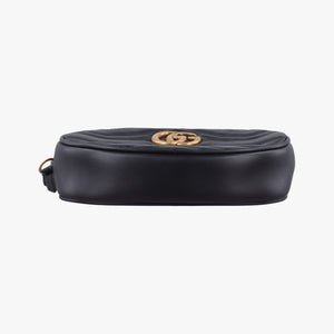 Vintage Gucci GG Marmont Black Leather 476434 clutchbag | stylenewstar