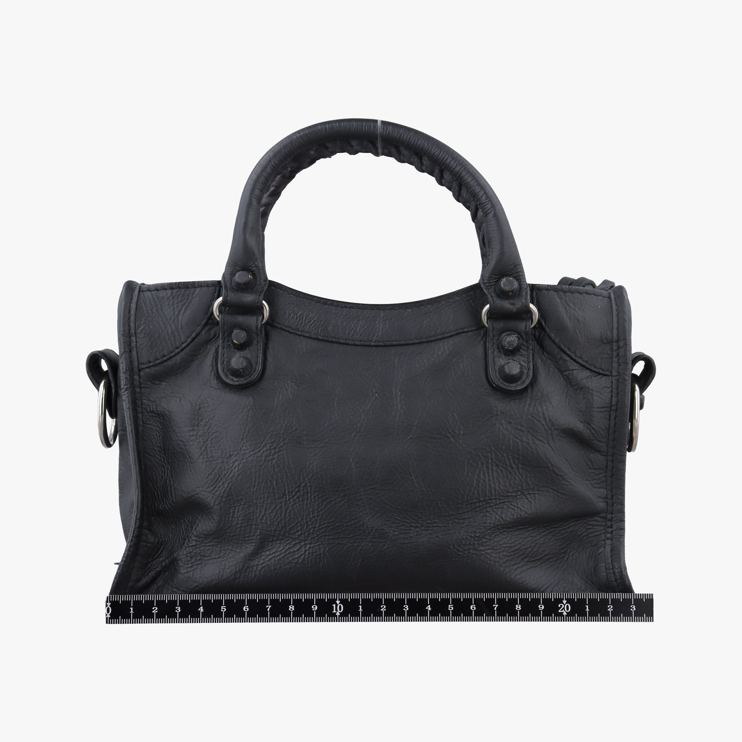Pre-owned Balenciaga Classic City Mini Black lambskin  shoulderbag | stylenewstar