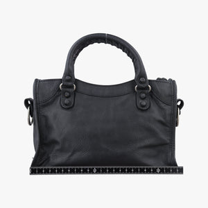 Pre-owned Balenciaga Classic City Mini Black lambskin  shoulderbag | stylenewstar