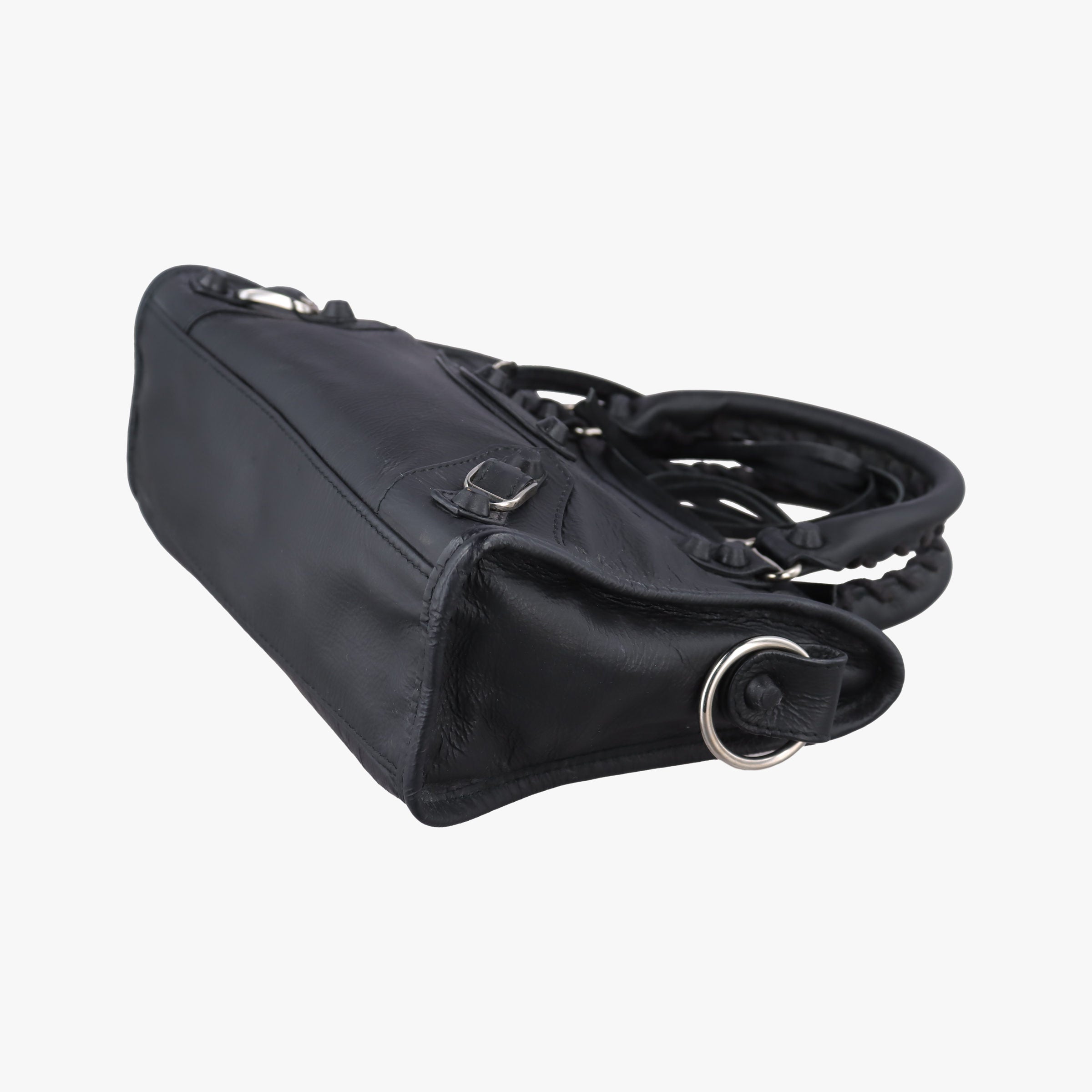 Pre-owned Balenciaga Classic City Mini Black lambskin  shoulderbag | stylenewstar