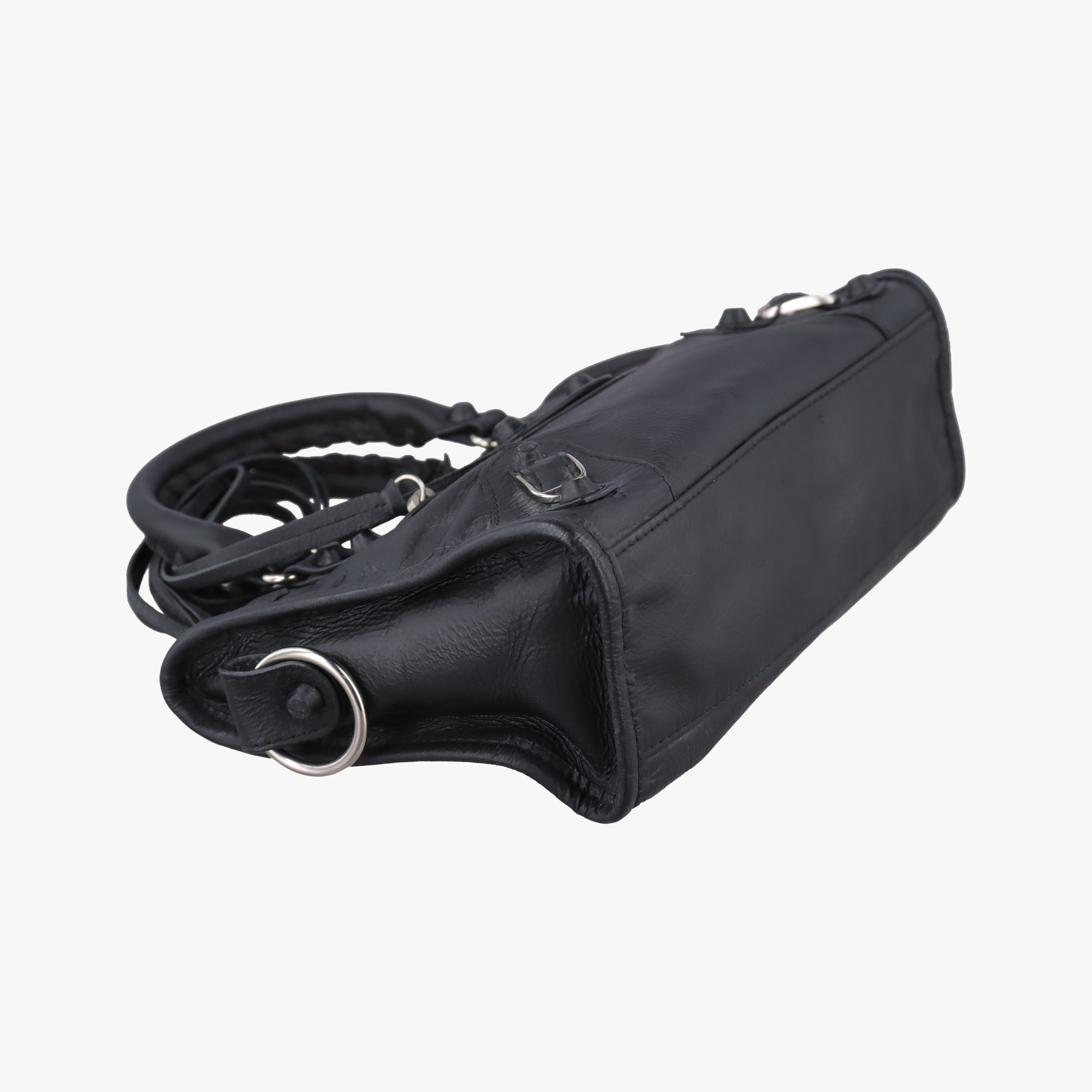 Pre-owned Balenciaga Classic City Mini Black lambskin  shoulderbag | stylenewstar