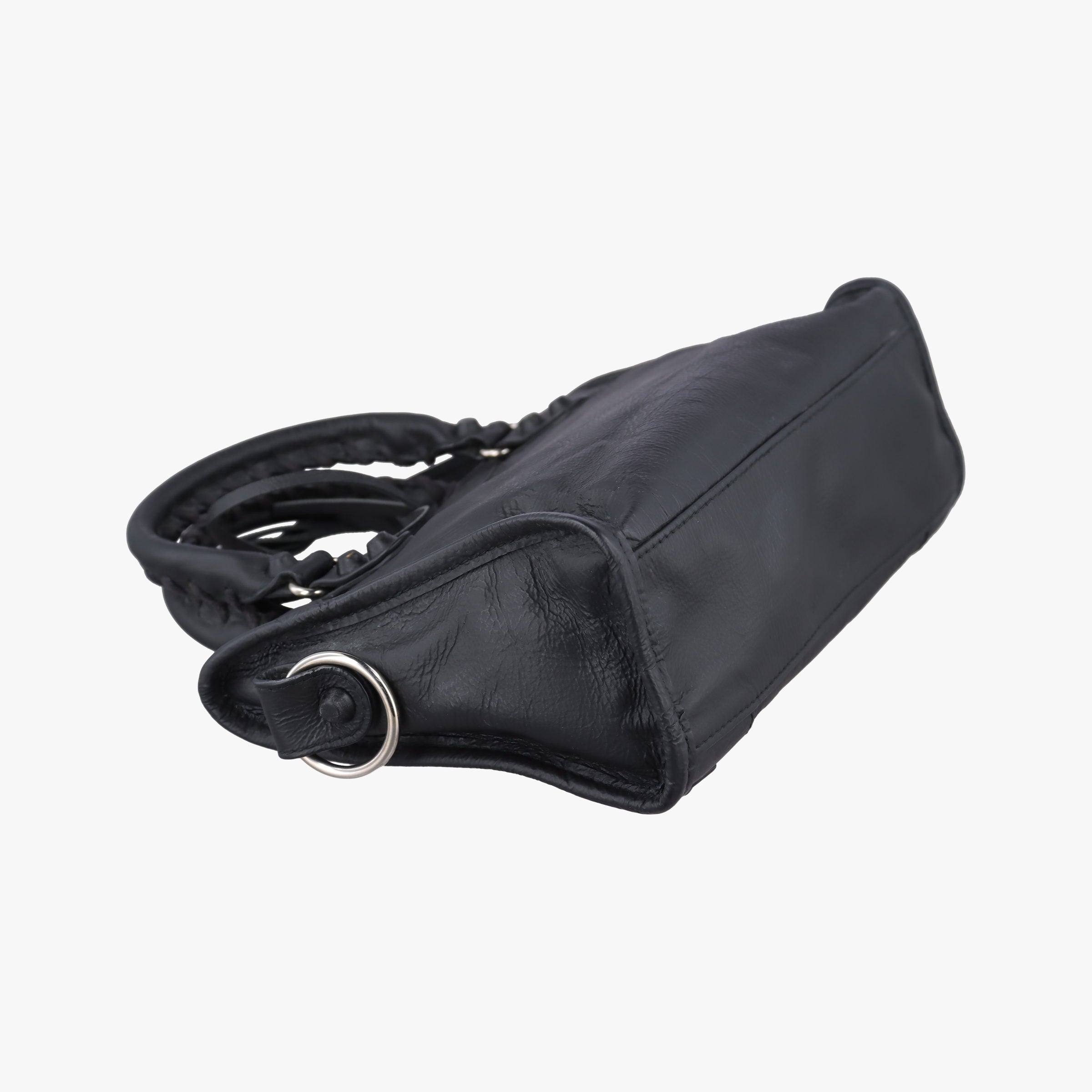 Pre-owned Balenciaga Classic City Mini Black lambskin  shoulderbag | stylenewstar