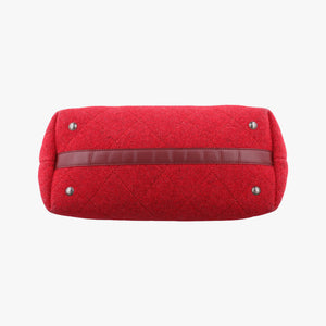 Vintage Chanel Matelasse Pop tote Red Leather x Felt  shoulderbag | stylenewstar