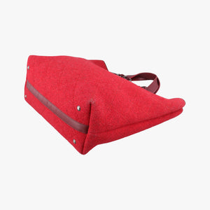 Vintage Chanel Matelasse Pop tote Red Leather x Felt  shoulderbag | stylenewstar