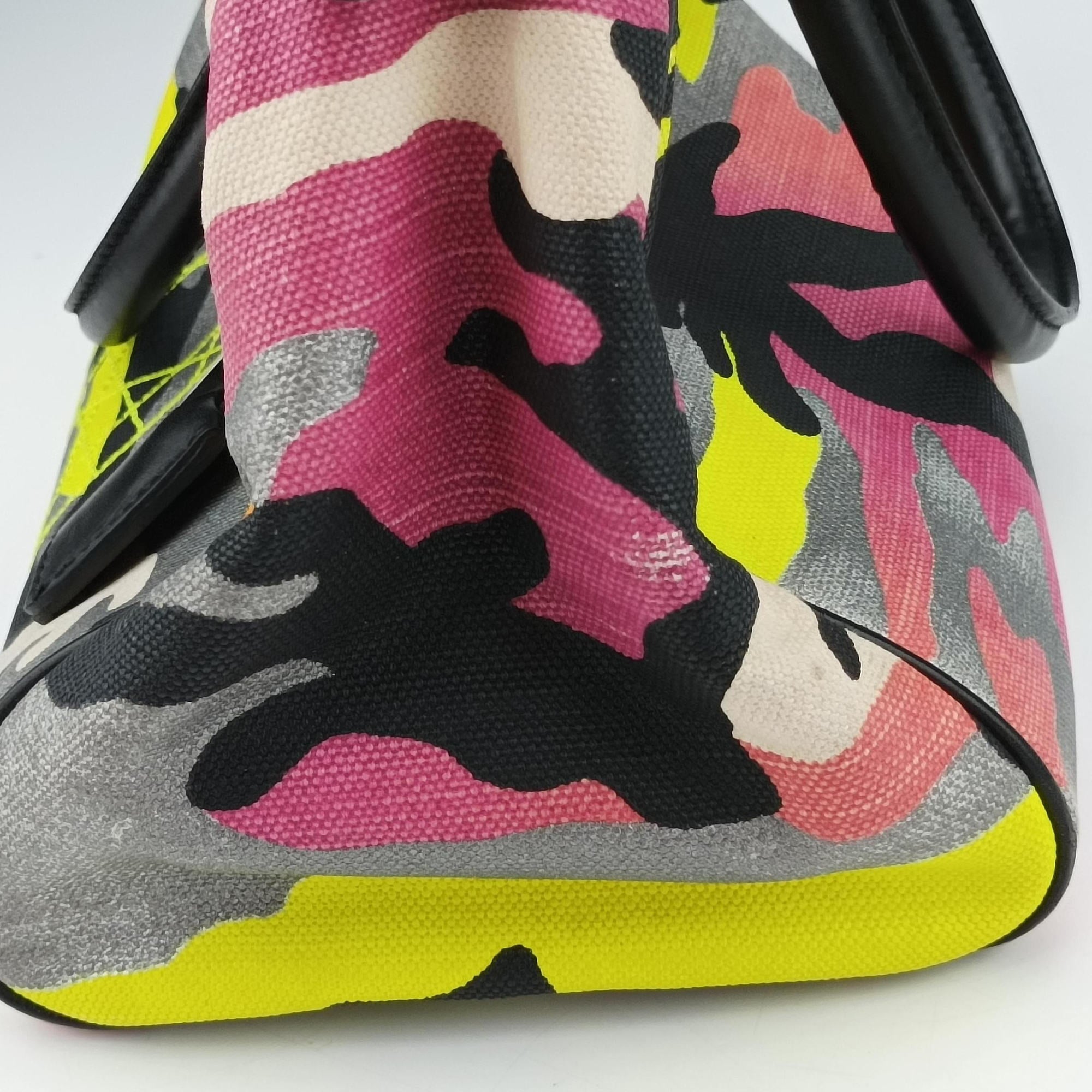 Pre-owned Christian Dior Camouflage Print Bowler Multicolour canvas  handbag | stylenewstar
