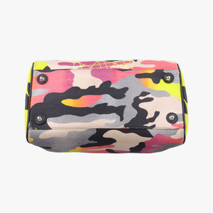Pre-owned Christian Dior Camouflage Print Bowler Multicolour canvas  handbag | stylenewstar
