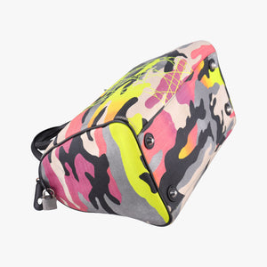 Pre-owned Christian Dior Camouflage Print Bowler Multicolour canvas  handbag | stylenewstar
