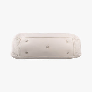 Pre-owned Christian Dior Cannage Dior Soft Shopping White lambskin  handbag | stylenewstar