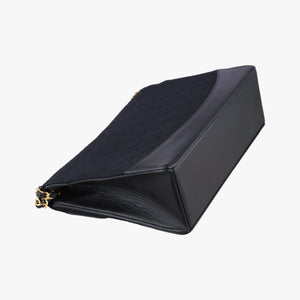 Secondhand Chanel Matelasse Black Lambskin × Cotton  shoulderbag | stylenewstar