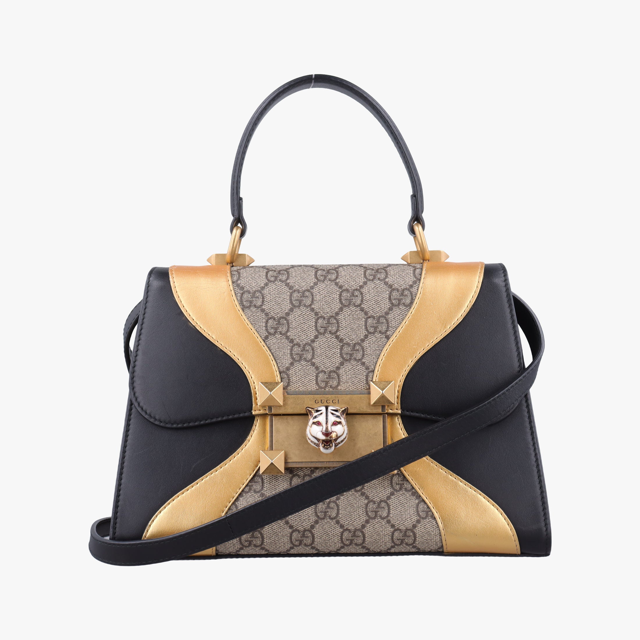 Secondhand Gucci Osiride GG Supreme beige×black×Multicolour PVC coated canvas×Leather 497996 shoulderbag | stylenewstar