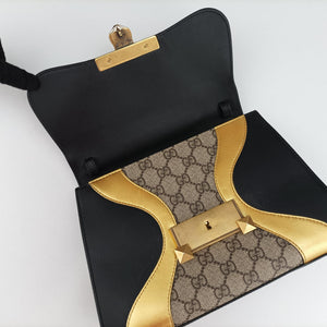 Secondhand Gucci Osiride GG Supreme beige×black×Multicolour PVC coated canvas×Leather 497996 shoulderbag | stylenewstar
