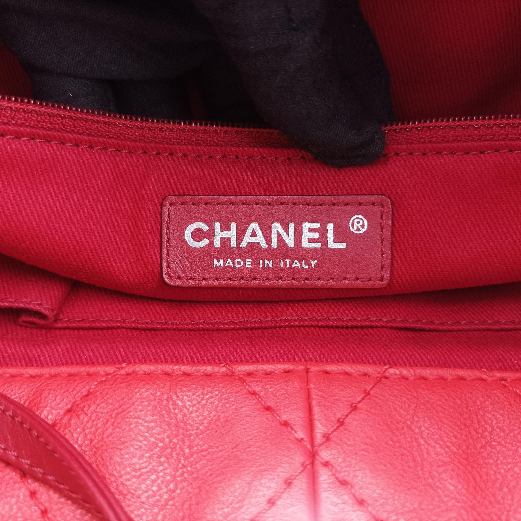 Pre-owned Chanel Natural Beauty Tote Shopper Red Leather A48860 shoulderbag | stylenewstar