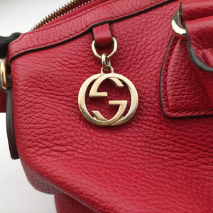 Vintage Gucci Dome Large GG Charm Red Leather 449660 handbag | stylenewstar