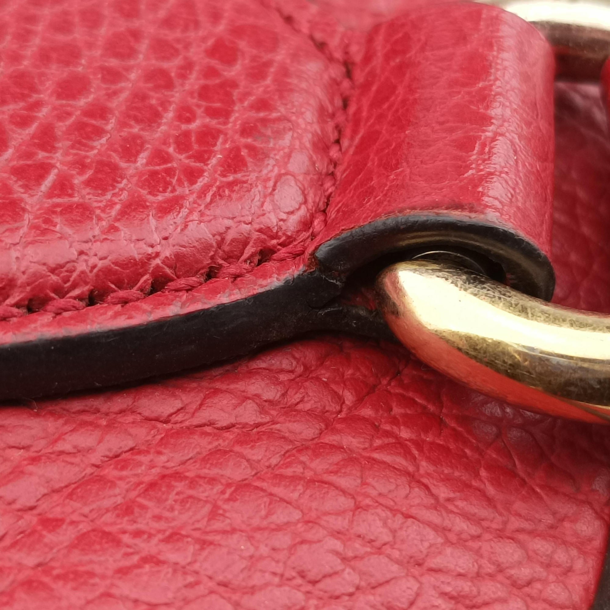 Vintage Gucci Dome Large GG Charm Red Leather 449660 handbag | stylenewstar