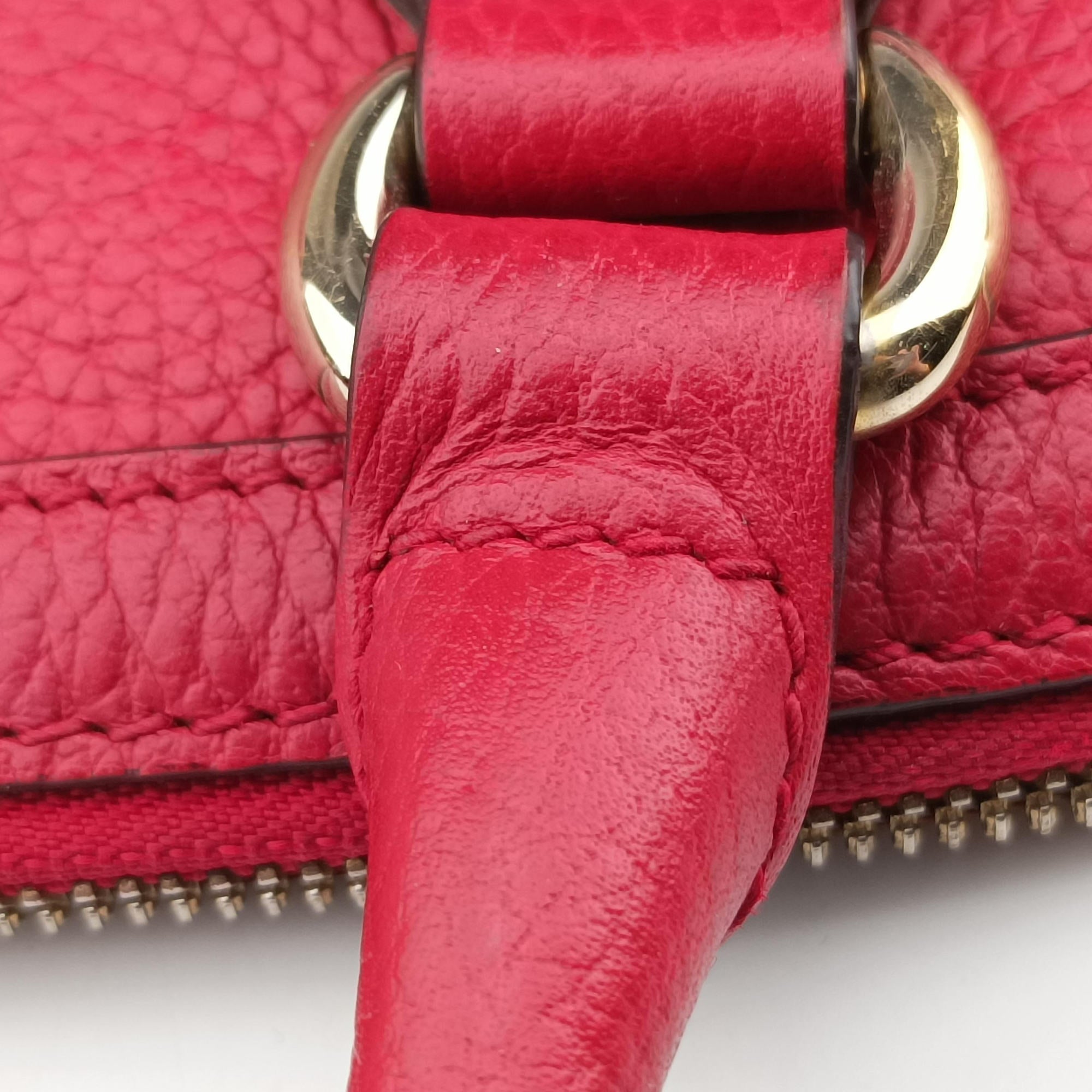 Vintage Gucci Dome Large GG Charm Red Leather 449660 handbag | stylenewstar