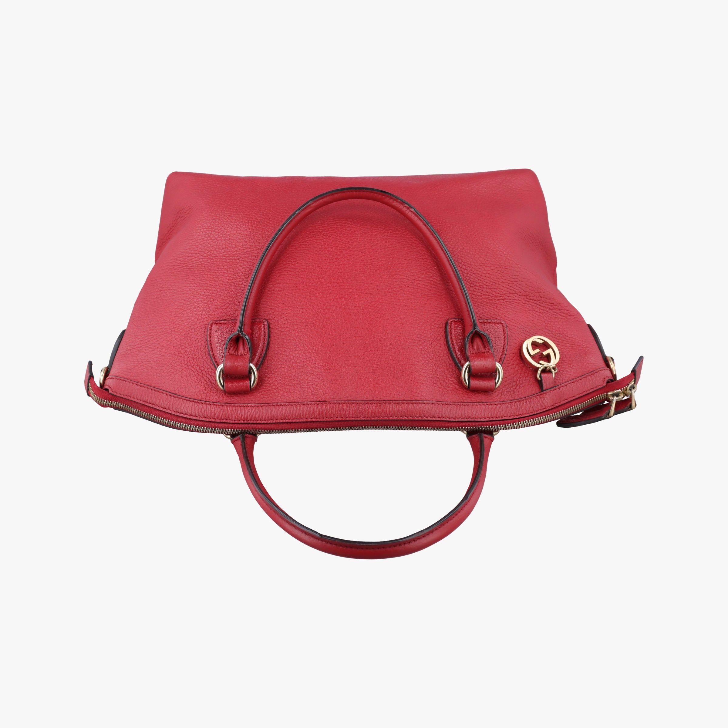 Vintage Gucci Dome Large GG Charm Red Leather 449660 handbag | stylenewstar