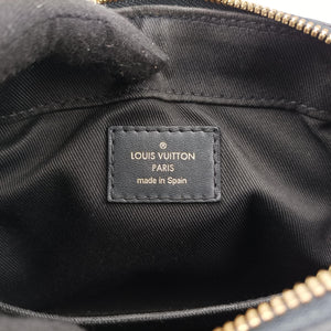 Pre-owned Louis Vuitton SANTA MONICA EBENE×Noir Damier Canvas×Leather N40189 shoulderbag | stylenewstar