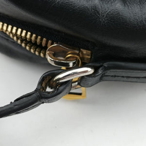 Pre-owned Louis Vuitton SANTA MONICA EBENE×Noir Damier Canvas×Leather N40189 shoulderbag | stylenewstar