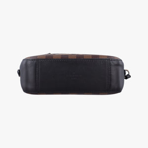 Pre-owned Louis Vuitton SANTA MONICA EBENE×Noir Damier Canvas×Leather N40189 shoulderbag | stylenewstar