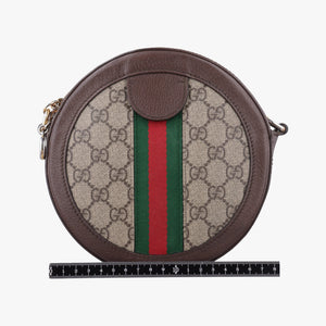 Pre-owned Gucci Ophidia Brown×beige PVC coated canvas×Leather 550618 shoulderbag | stylenewstar