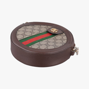 Pre-owned Gucci Ophidia Brown×beige PVC coated canvas×Leather 550618 shoulderbag | stylenewstar