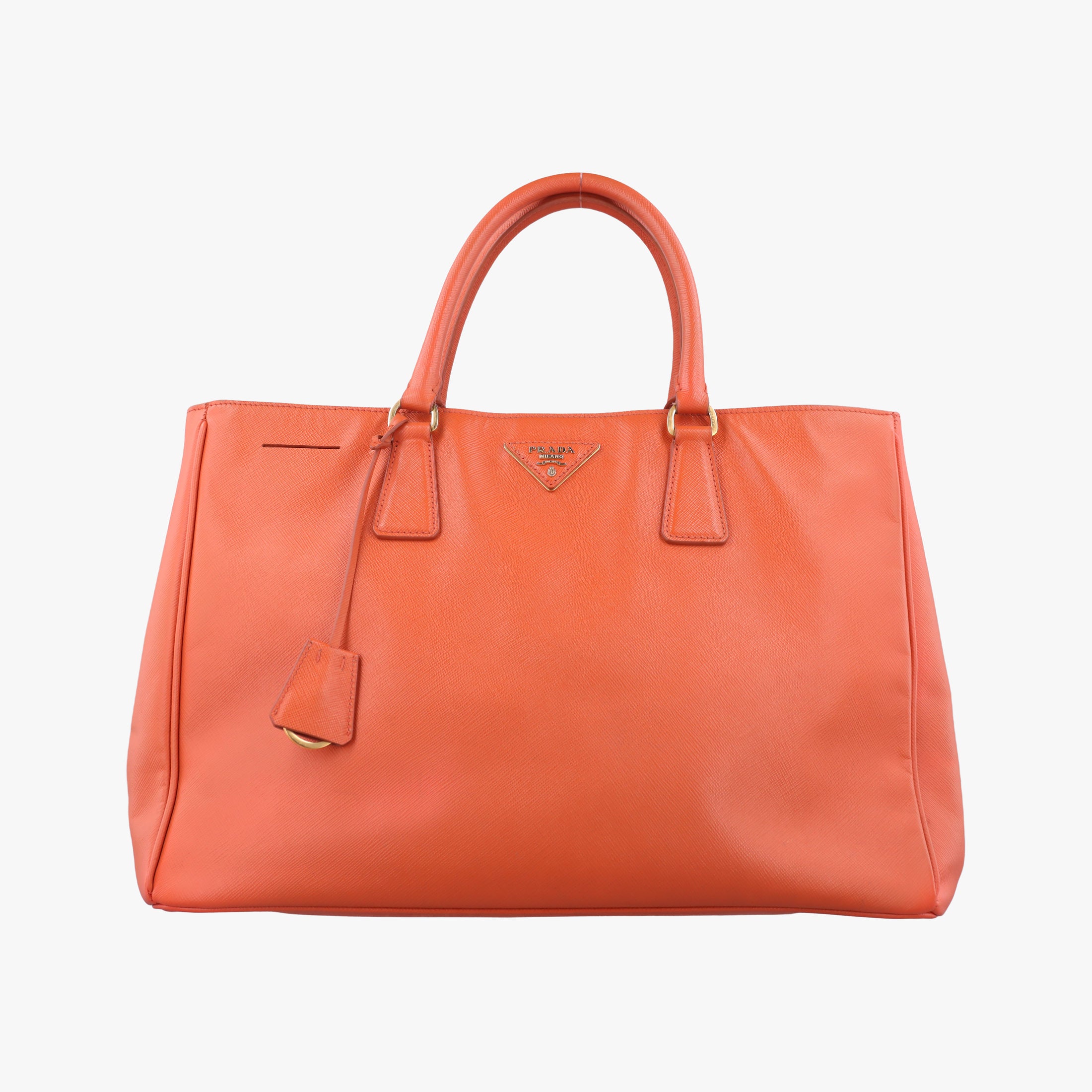 Pre-owned Prada Galleria Orange SAFFIANO Leather BN1844 handbag | stylenewstar
