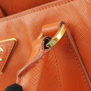 Pre-owned Prada Galleria Orange SAFFIANO Leather BN1844 handbag | stylenewstar