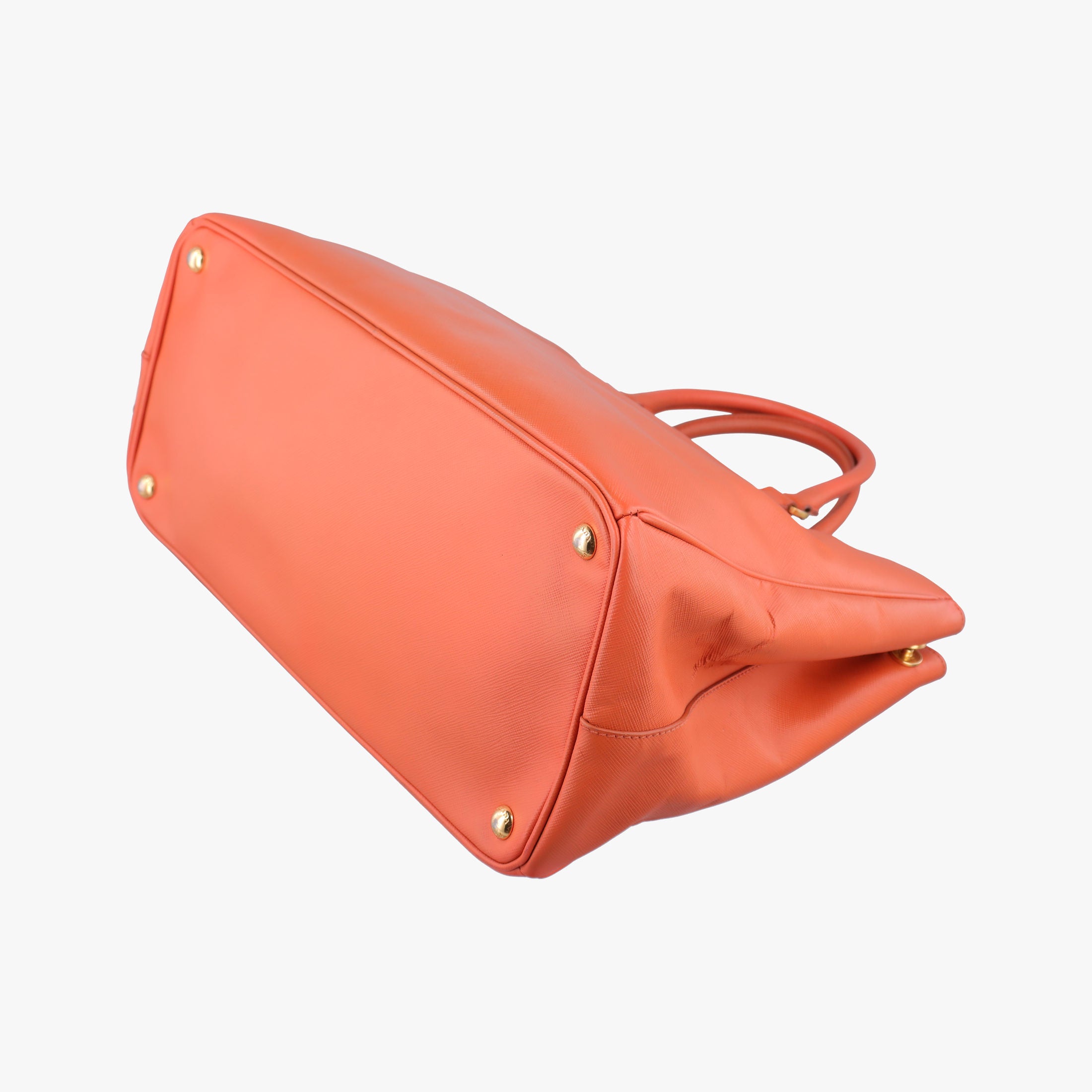 Pre-owned Prada Galleria Orange SAFFIANO Leather BN1844 handbag | stylenewstar