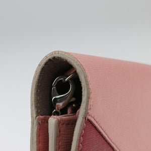 Pre-owned Fendi Monster Eyes Tube Pink×Red×Gray Leather 8M0346 shoulderbag | stylenewstar