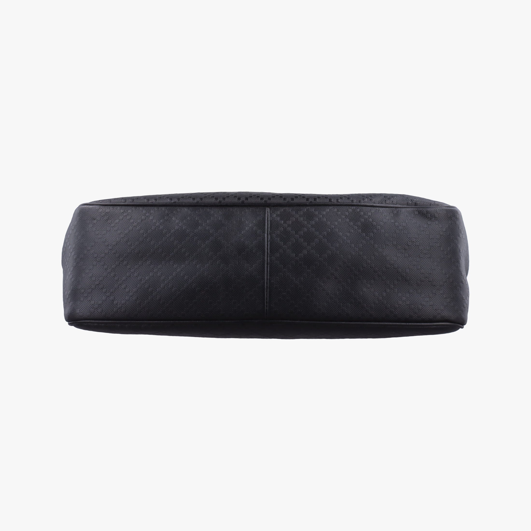 Pre-owned Gucci Guccissima Messenger Black Leather 223665 shoulderbag | stylenewstar