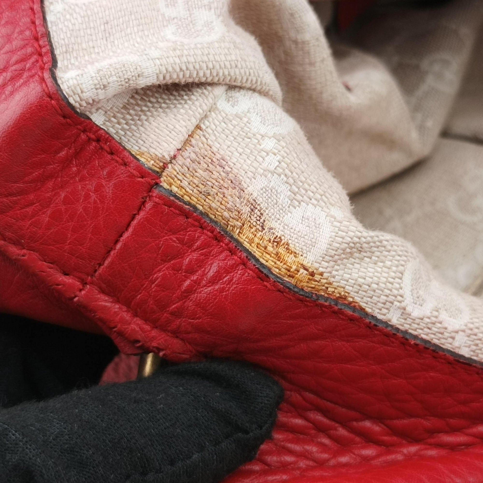 Pre-owned Gucci Bamboo Red Leather 282315 shoulderbag | stylenewstar