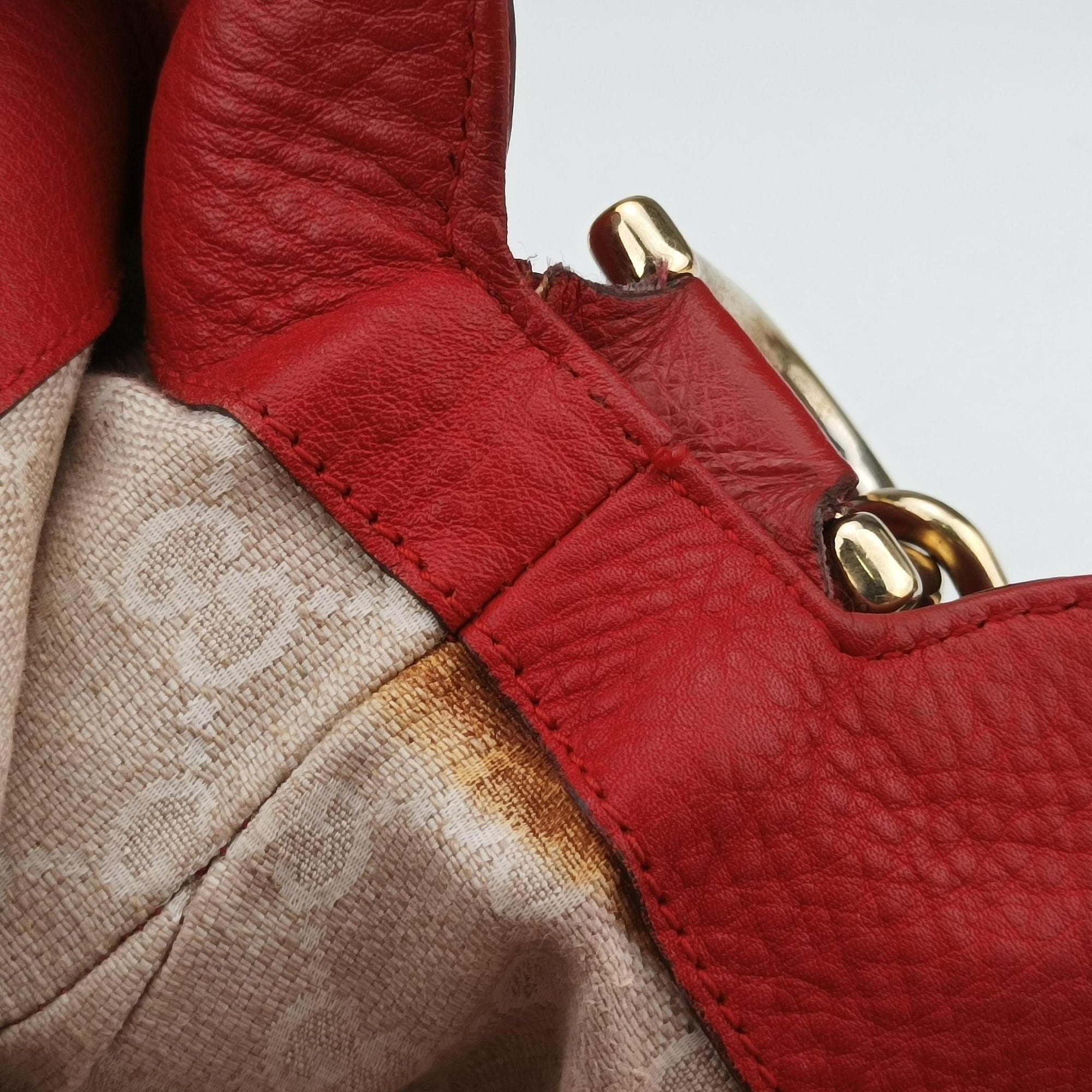 Pre-owned Gucci Bamboo Red Leather 282315 shoulderbag | stylenewstar