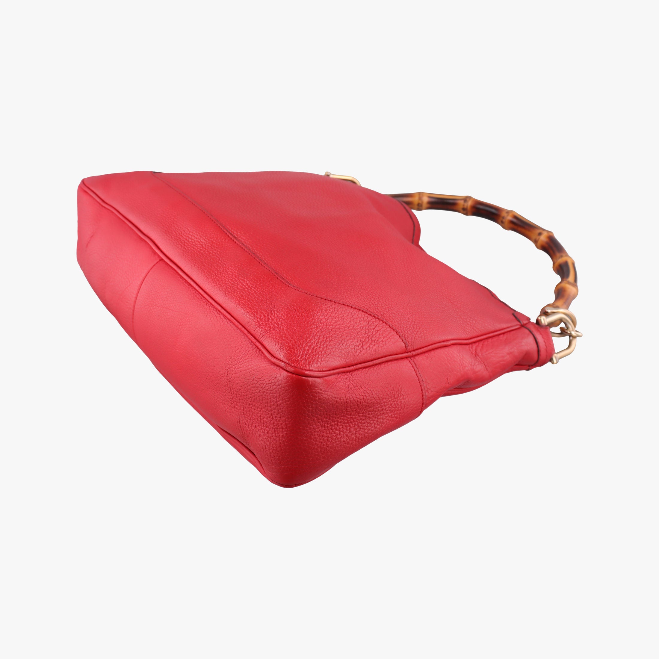 Pre-owned Gucci Bamboo Red Leather 282315 shoulderbag | stylenewstar