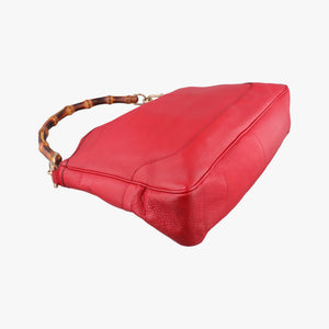 Pre-owned Gucci Bamboo Red Leather 282315 shoulderbag | stylenewstar