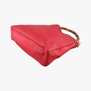 Pre-owned Gucci Bamboo Red Leather 282315 shoulderbag | stylenewstar